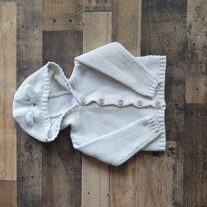Carter's knit bear Hooded Cardigan sz 24 mon